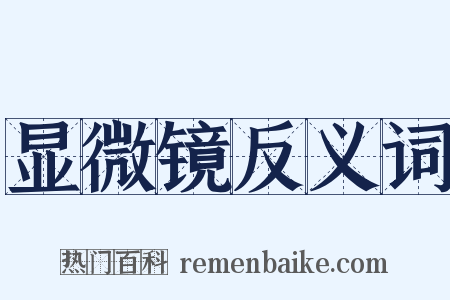 显微镜反义词是什么意思的图片